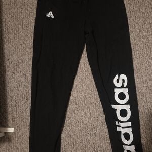 Adidas Kids Black Sweatpants with Bold Logo